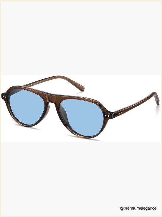Retro Slim Polarized Aviator Sunglasses UV400 Vintage Pilot Shades main image 6